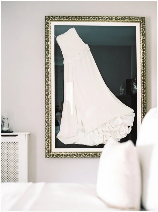 Wedding dress framed