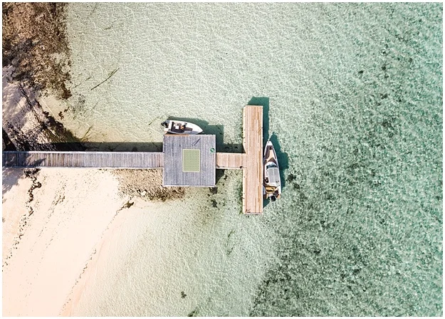 The Other Side BAHAMAS Eleuthera Harbour Island Eco Resort luxury glamping tent eco DRONE areal