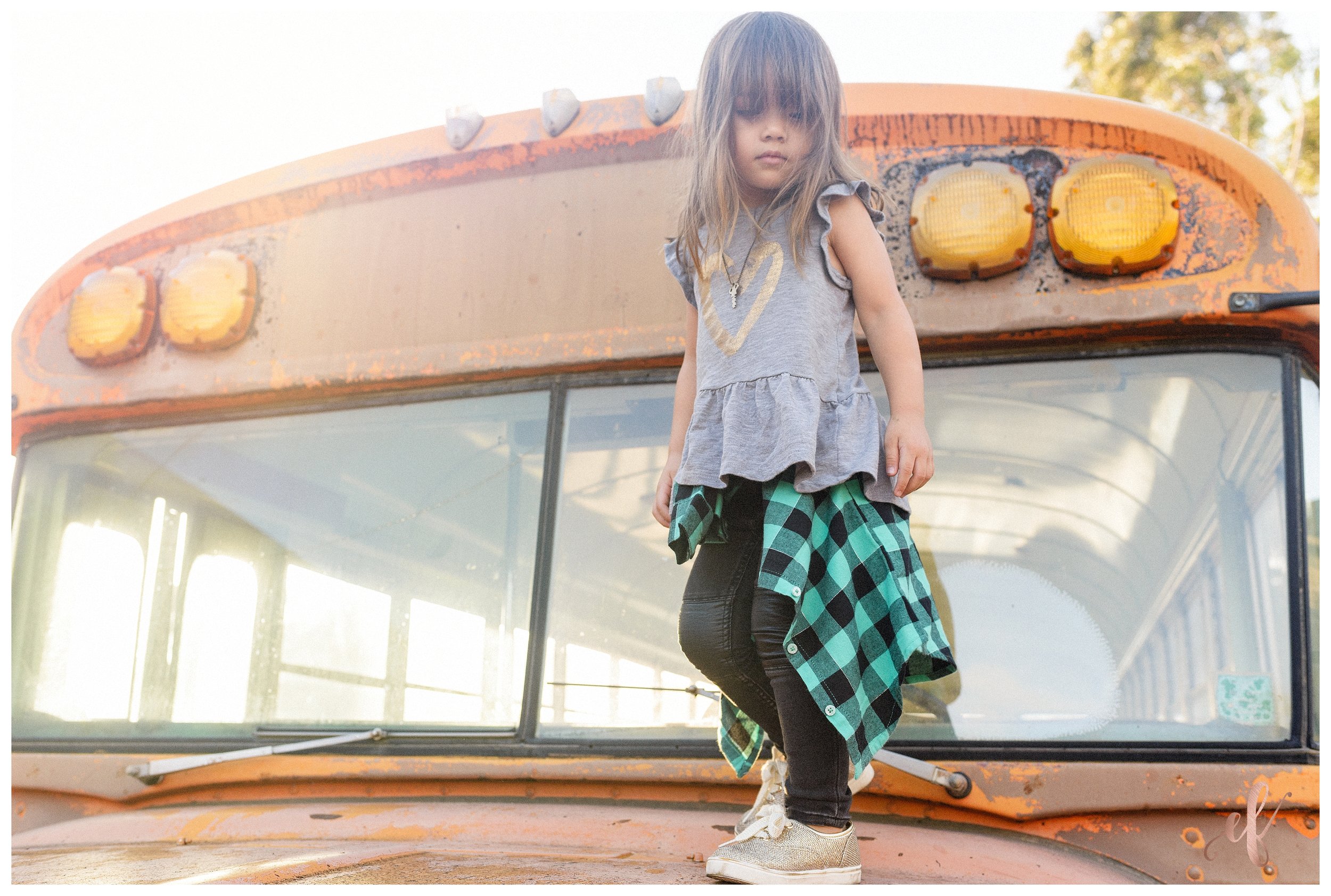 San Diego Portrait Photography | School Bus | Family Portraits