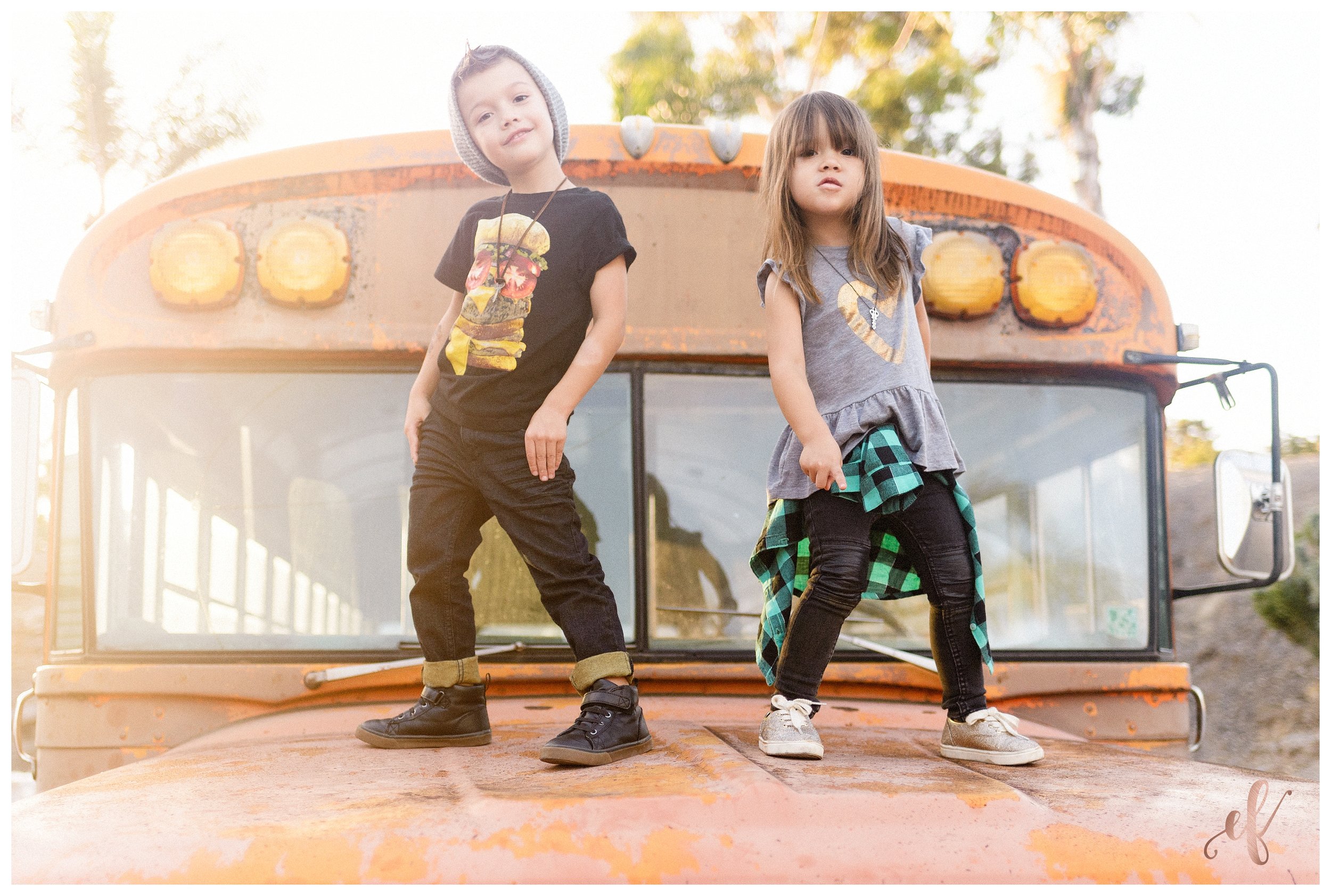 San Diego Portrait Photography | School Bus | Family Portraits