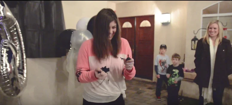 Happy Birthday Kaitlyn!!! Surprise birthday party with a surprise car! 