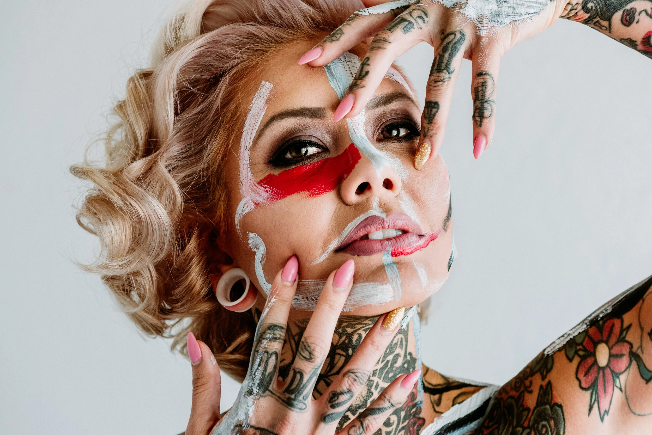 San Diego Portrait Photography | Paint with Tattoo Artist Reese Hilburn