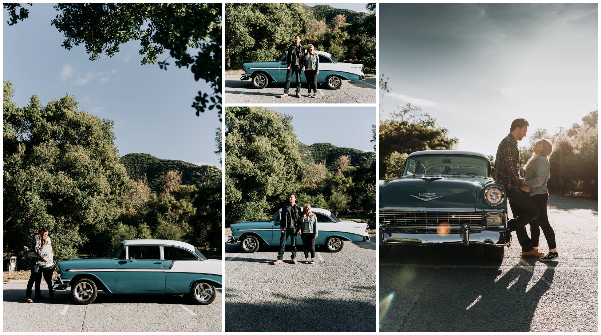 Chevy Bel Air | Flinn Springs Engagement Photography | San Diego