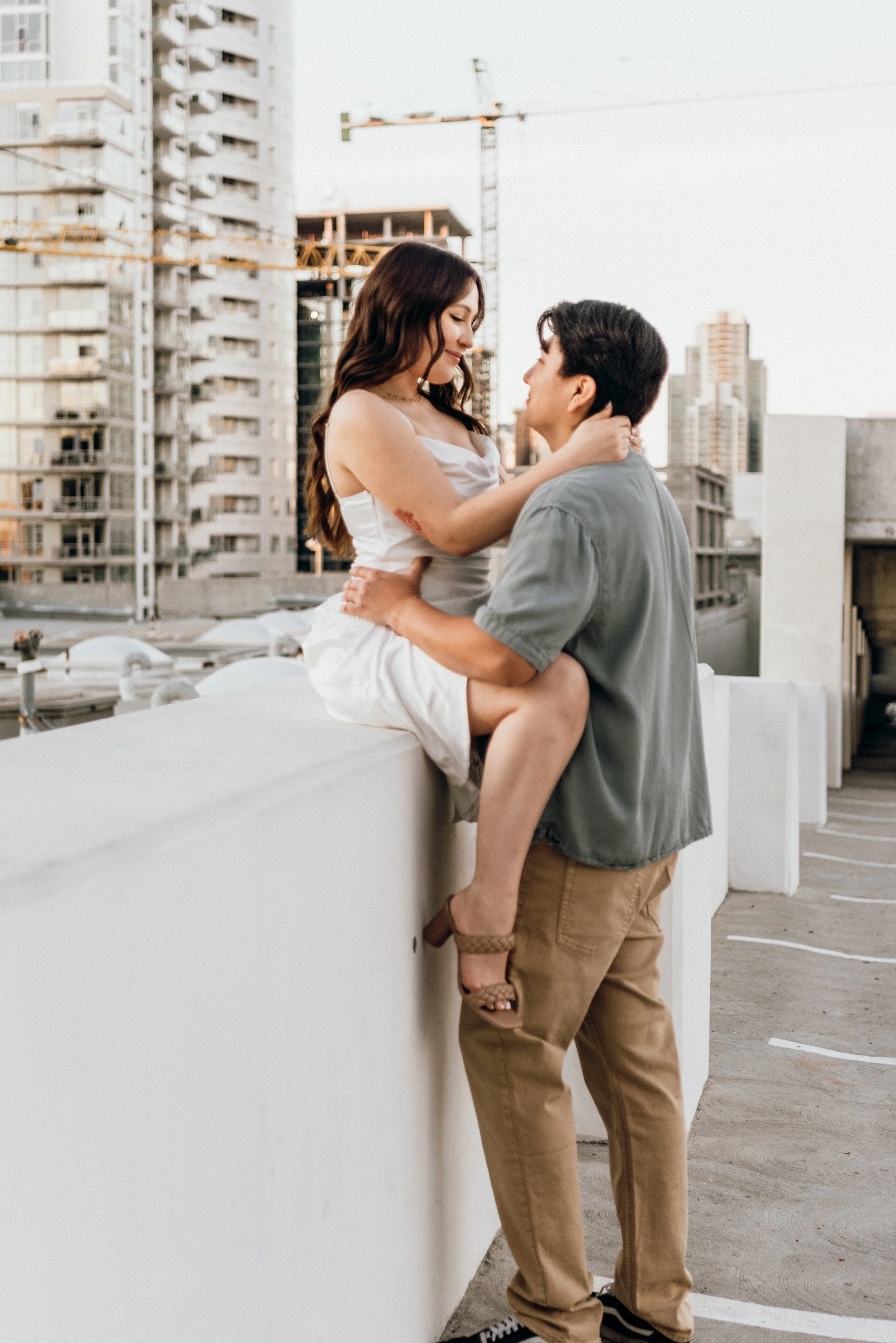 Gianna & Eric's Engagement Photos: Parking Garage Perfection