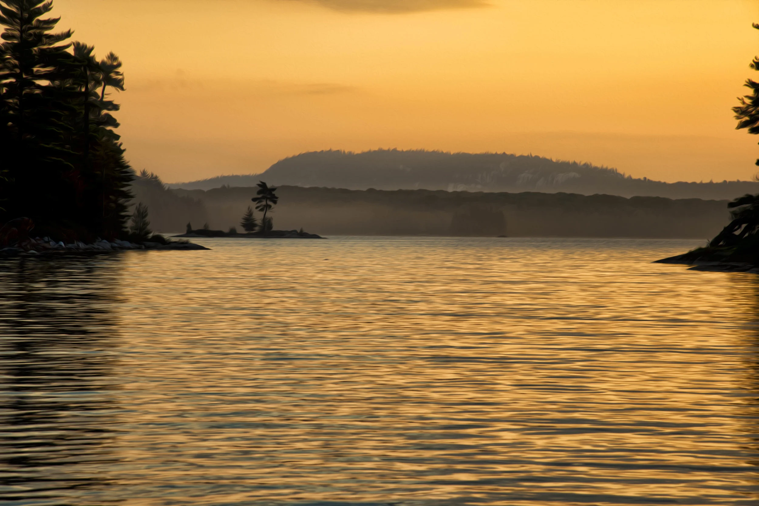 Looking back towards the 'The Crack' - Killarney Provincial Park