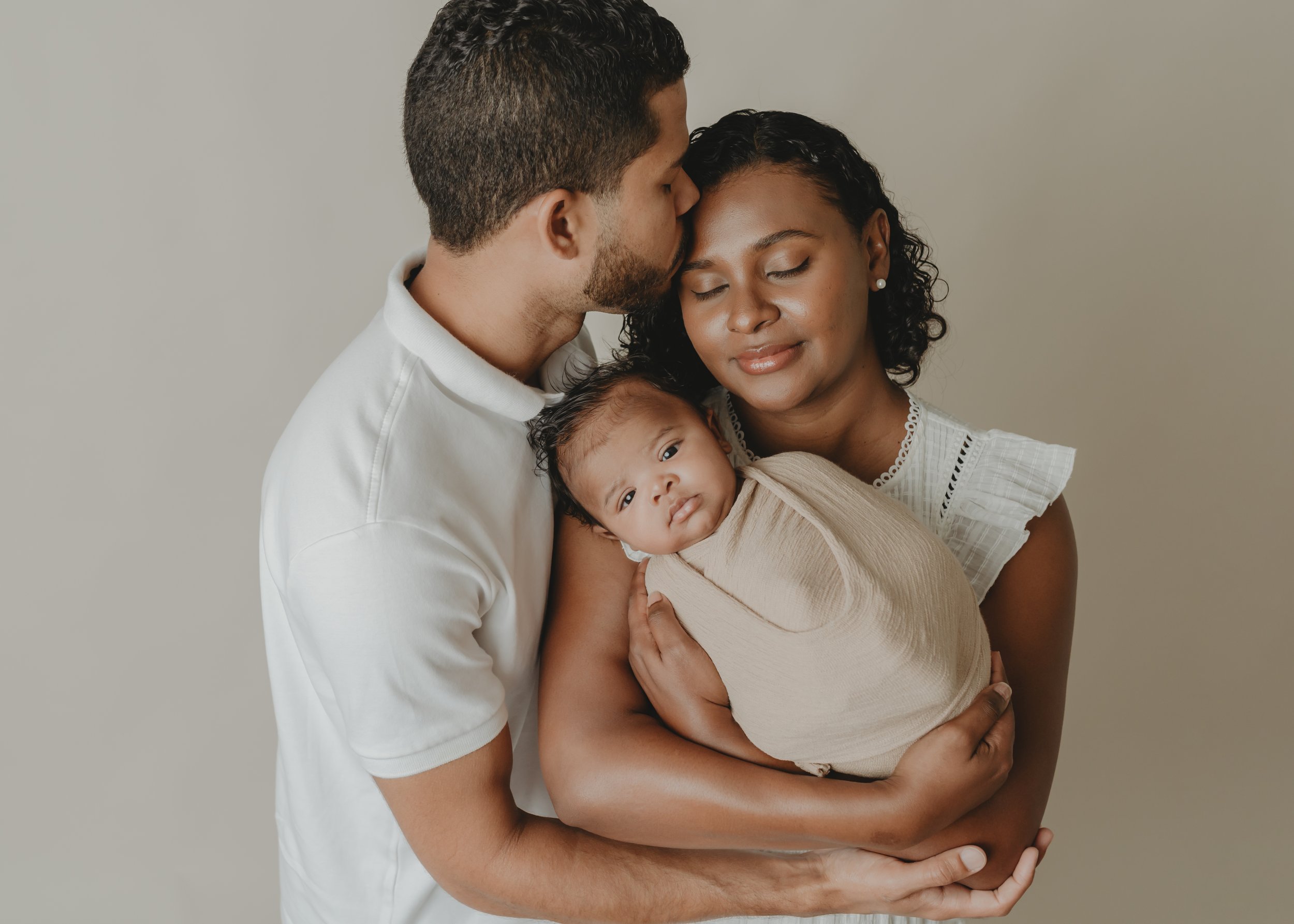 family studio newborn posing boca raton