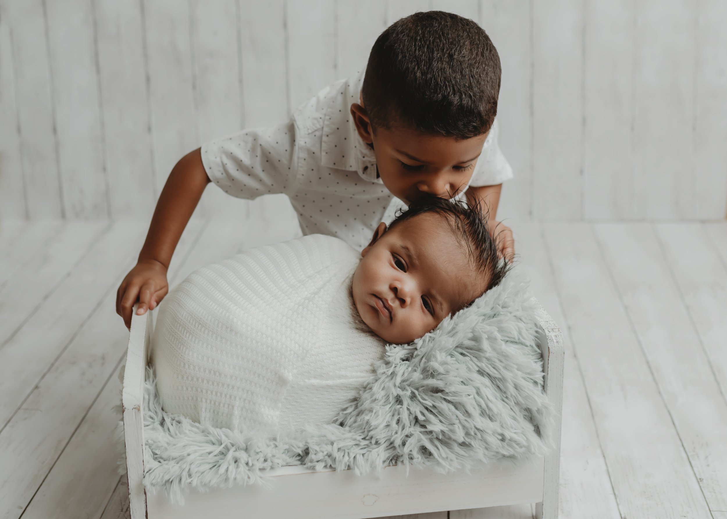 Big and little brother newborn session
