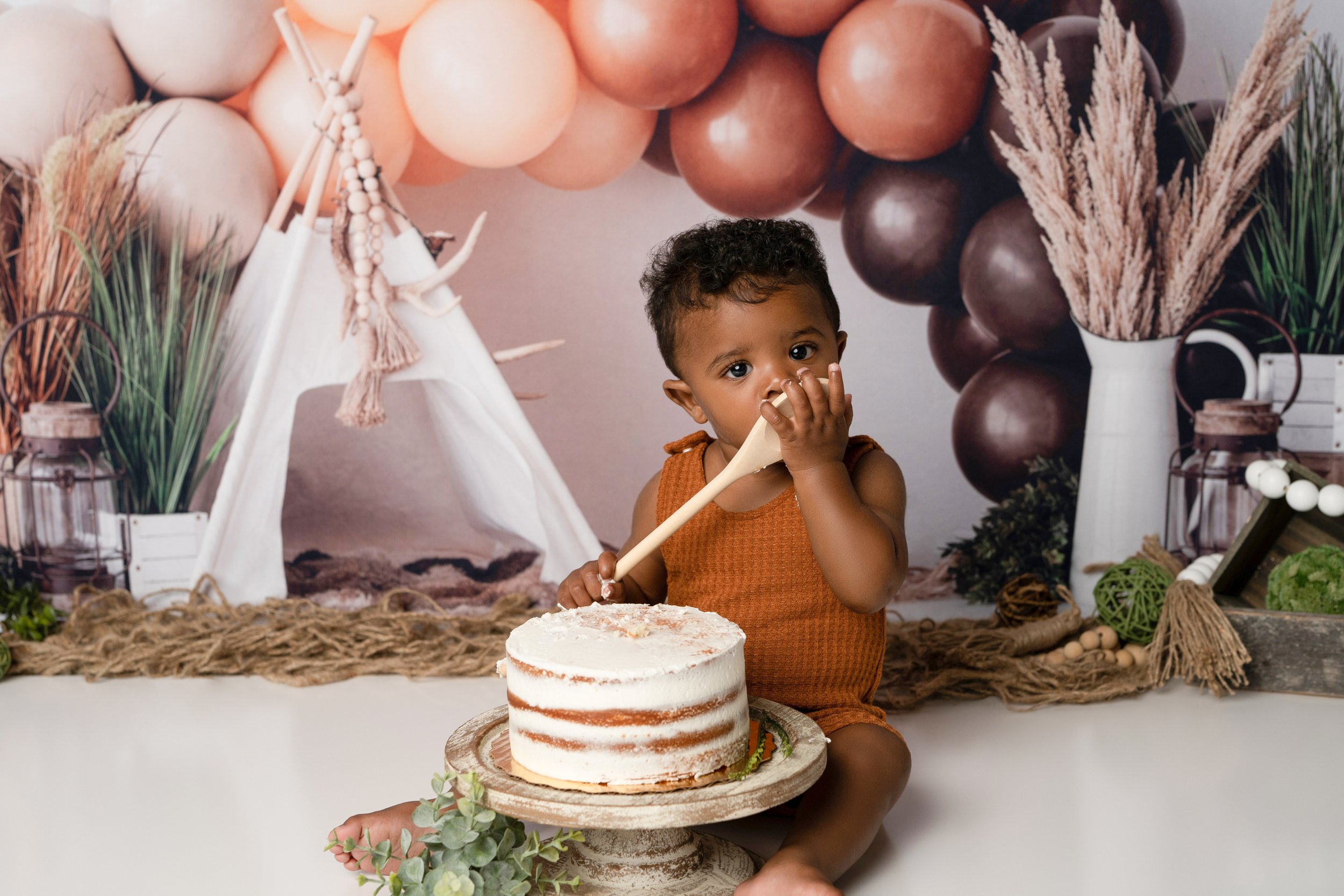 ONE for First Birthday Photo Shoot for Babies and Kids - Wooden