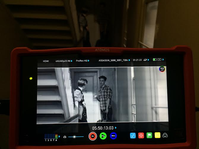 Christopher Schaap and Julia Weldon block a scene. Photo by Aitor Mendilibar. 