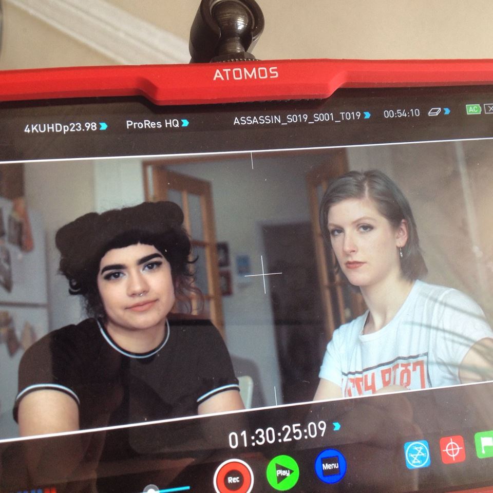 Cristina Vazquez de Mercado and Nora Kennedy, in between takes