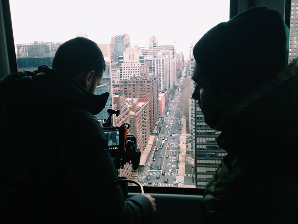 Shooting a tracking shot from the Roosevelt Island Tram 