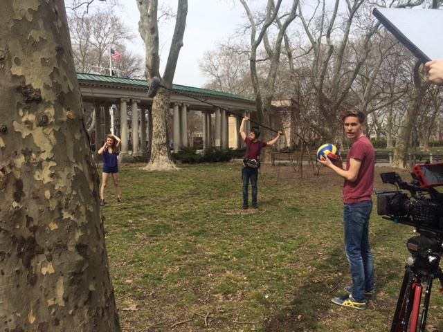 Christopher Schaap, Mike Hurst, and Nicole Wood on location