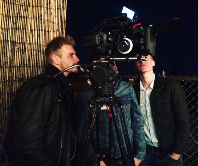 Frans Dam, Aitor Mendilibar, and Christopher Schaap watch playback 