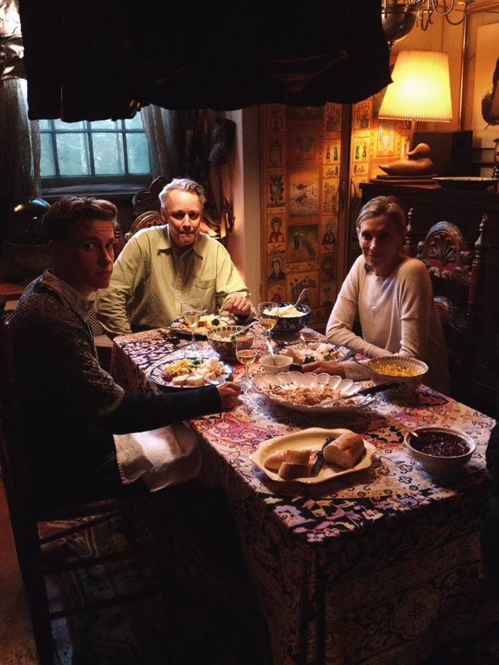 Christopher Schaap, Richard Brundage, and Rosanne Rubino block a scene