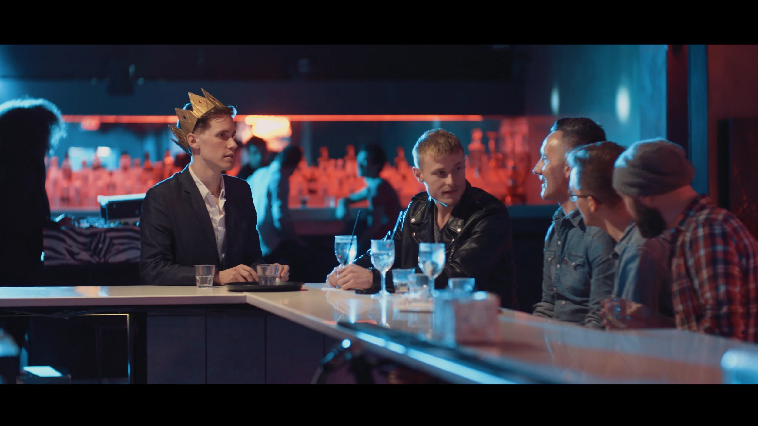 Christopher Schaap (Charlie), Adam Lee Brown (Thomas), Philip O'Gorman (The Silver Daddy), Jake Murphy (The Twink), and J. Wilson (The Bear)