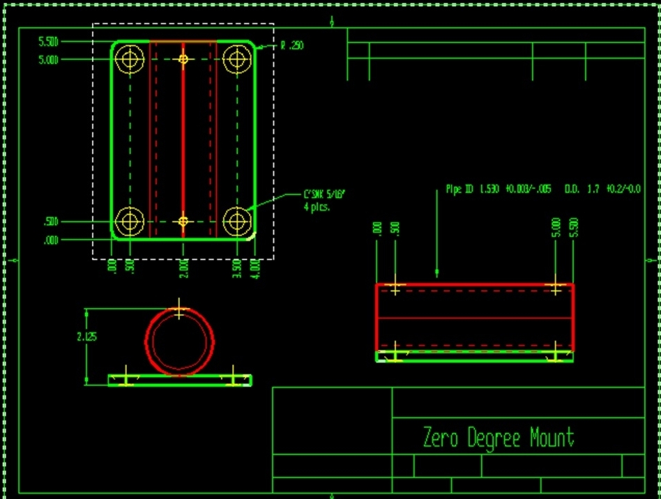 zero degree mount