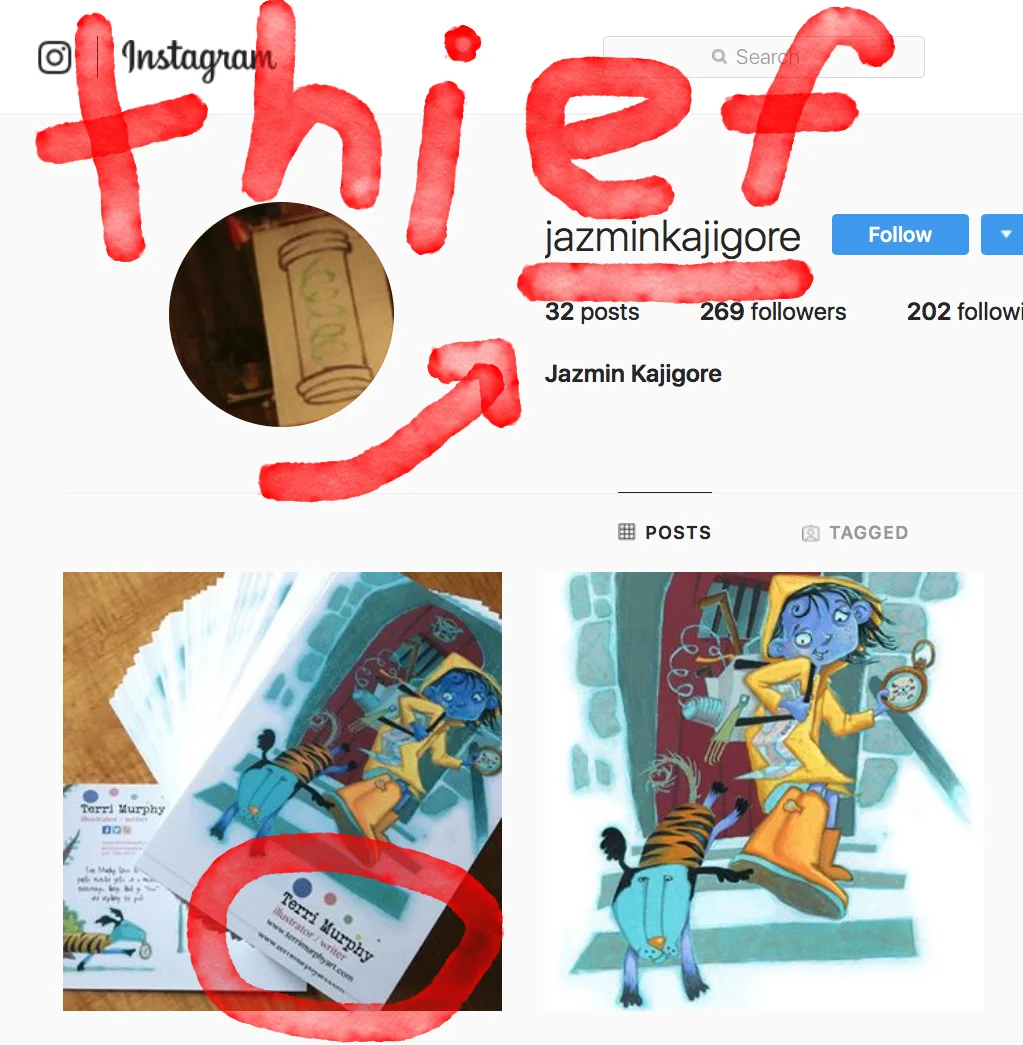 My name was clearly on the images…