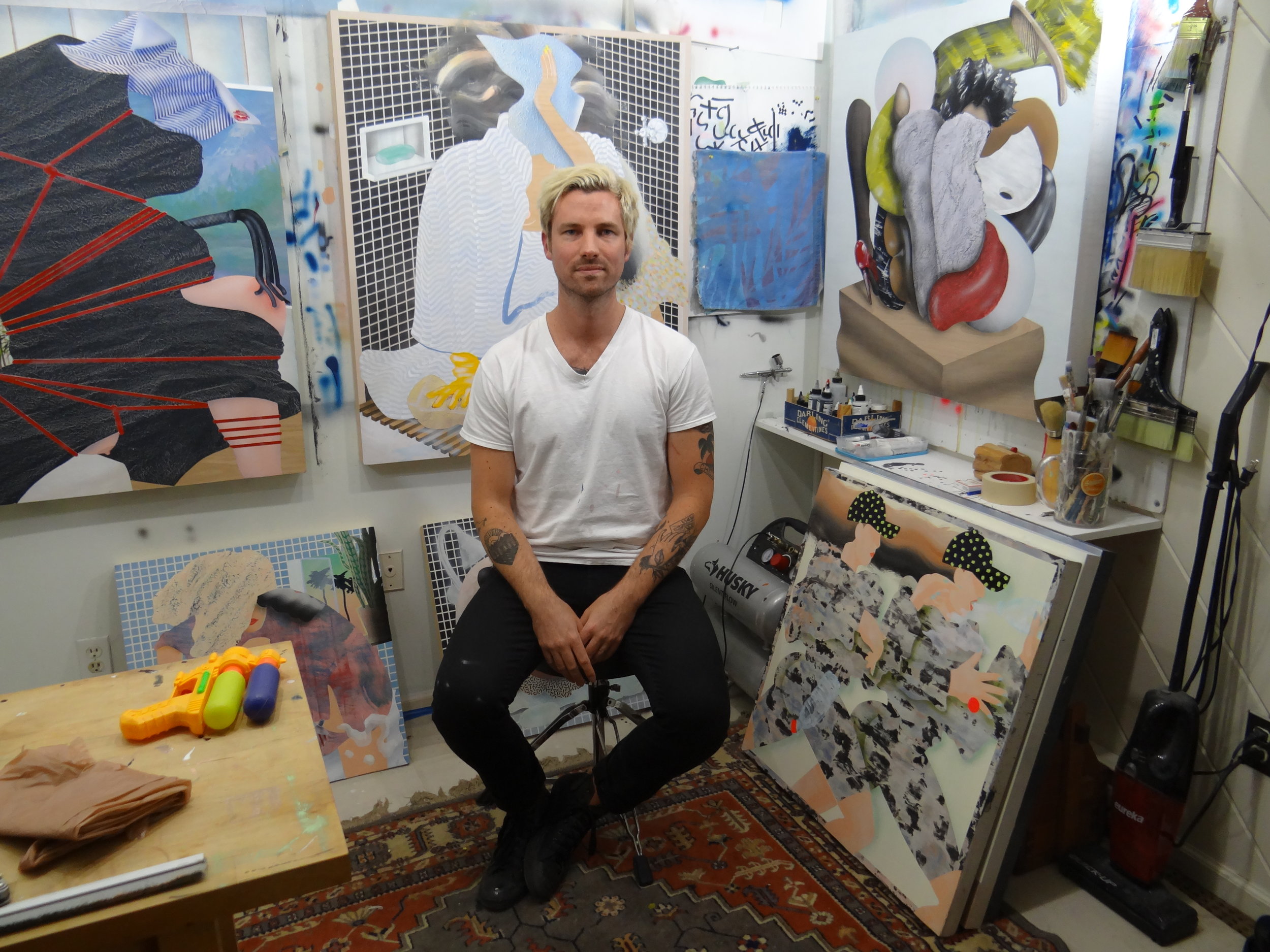 Christian Little in his studio