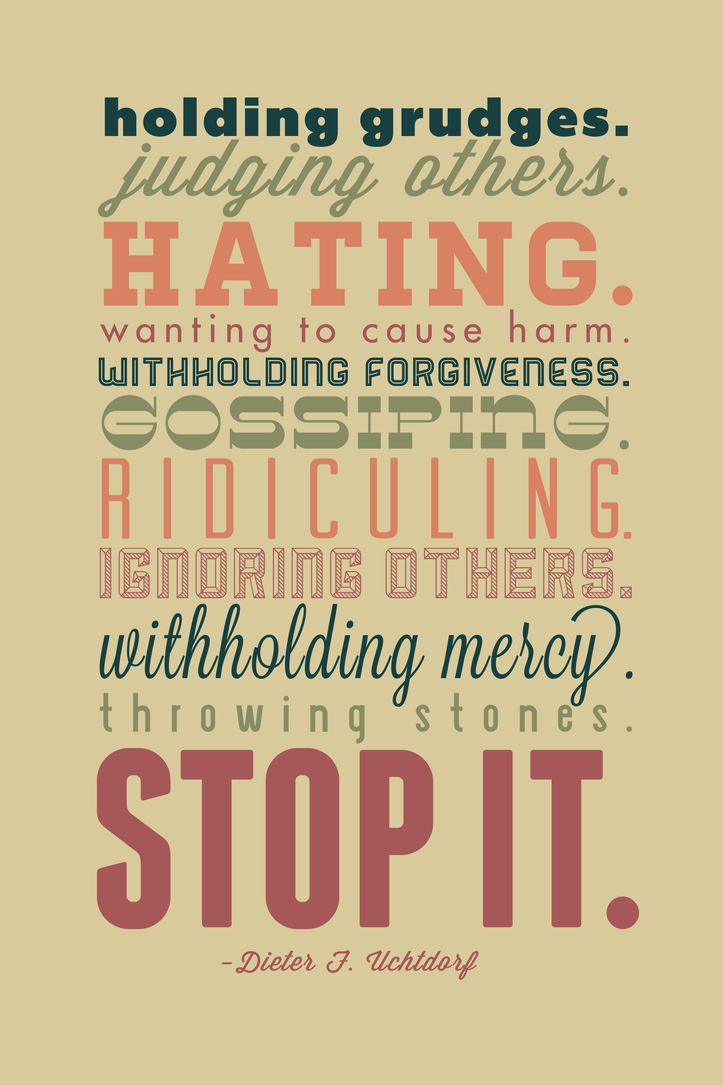 Typography Fun - LDS General Conference April 2012 Edition -