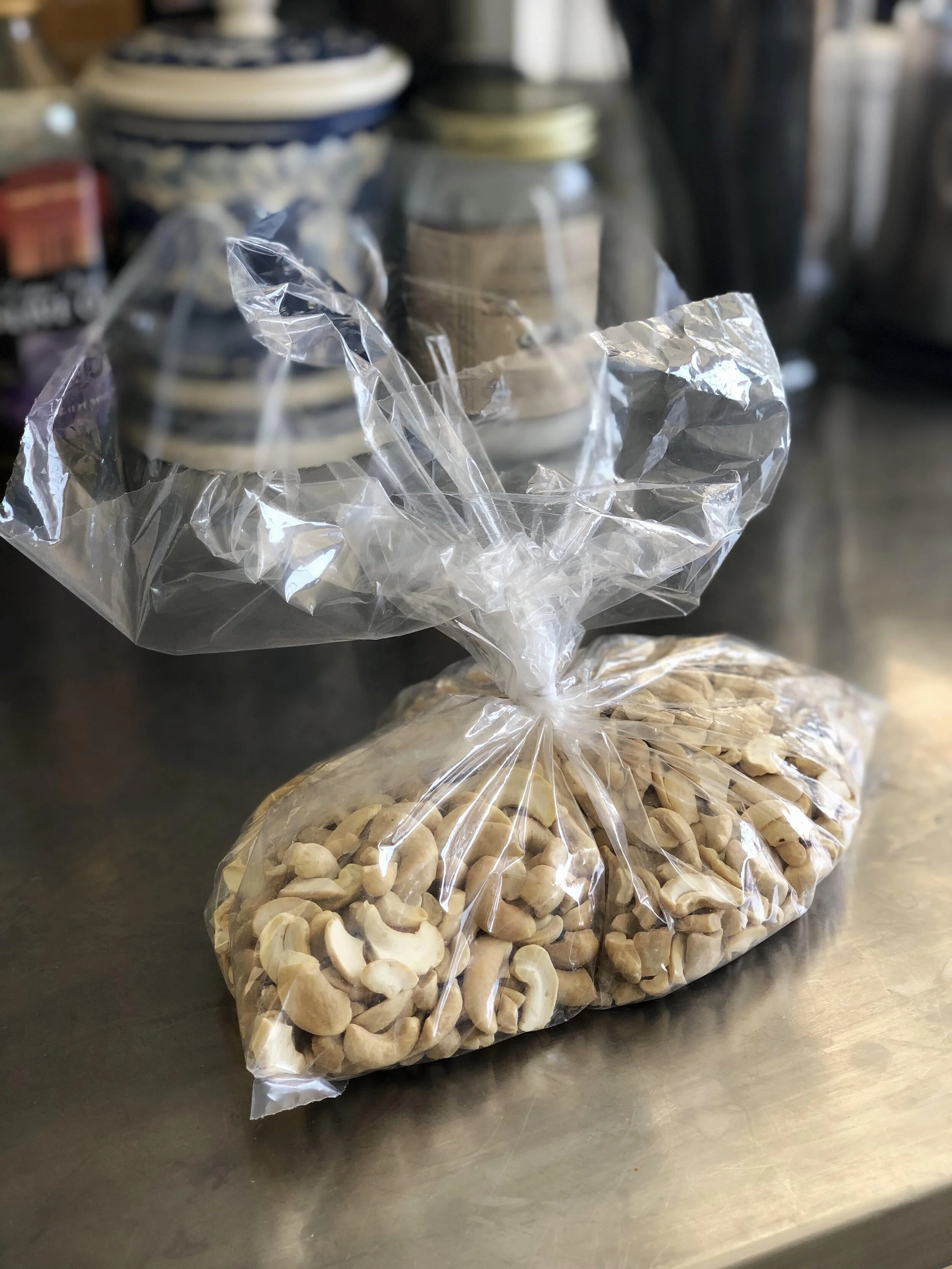 Grab the cashews from our bulk section! This is one of my favorite nuts because cashews are a powerhouse of nutrition! They contain iron, magnesium, potassium, zinc and the good kind of fats :) oh, and protein!