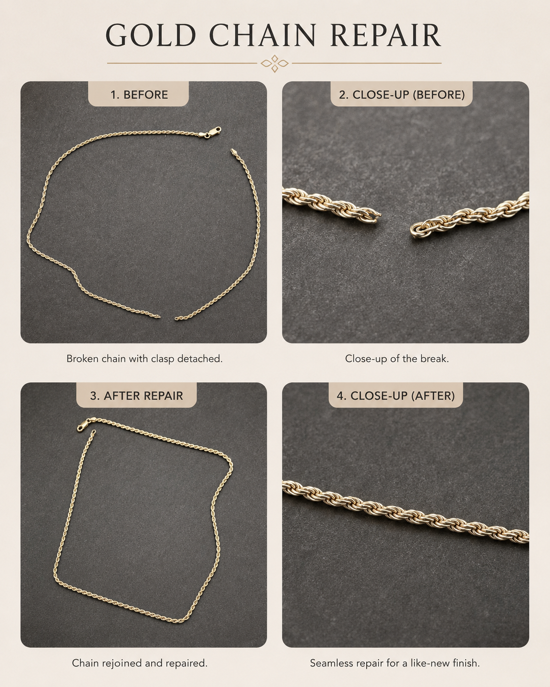 A Broken Gold Rope Chain, Fixed in 15 Minutes: A Repair Story