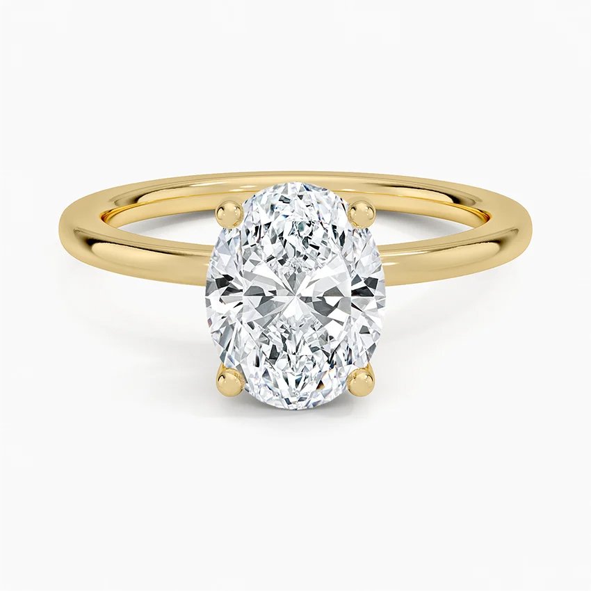 Oval Hidden Halo Lab Grown Diamond Engagement Ring