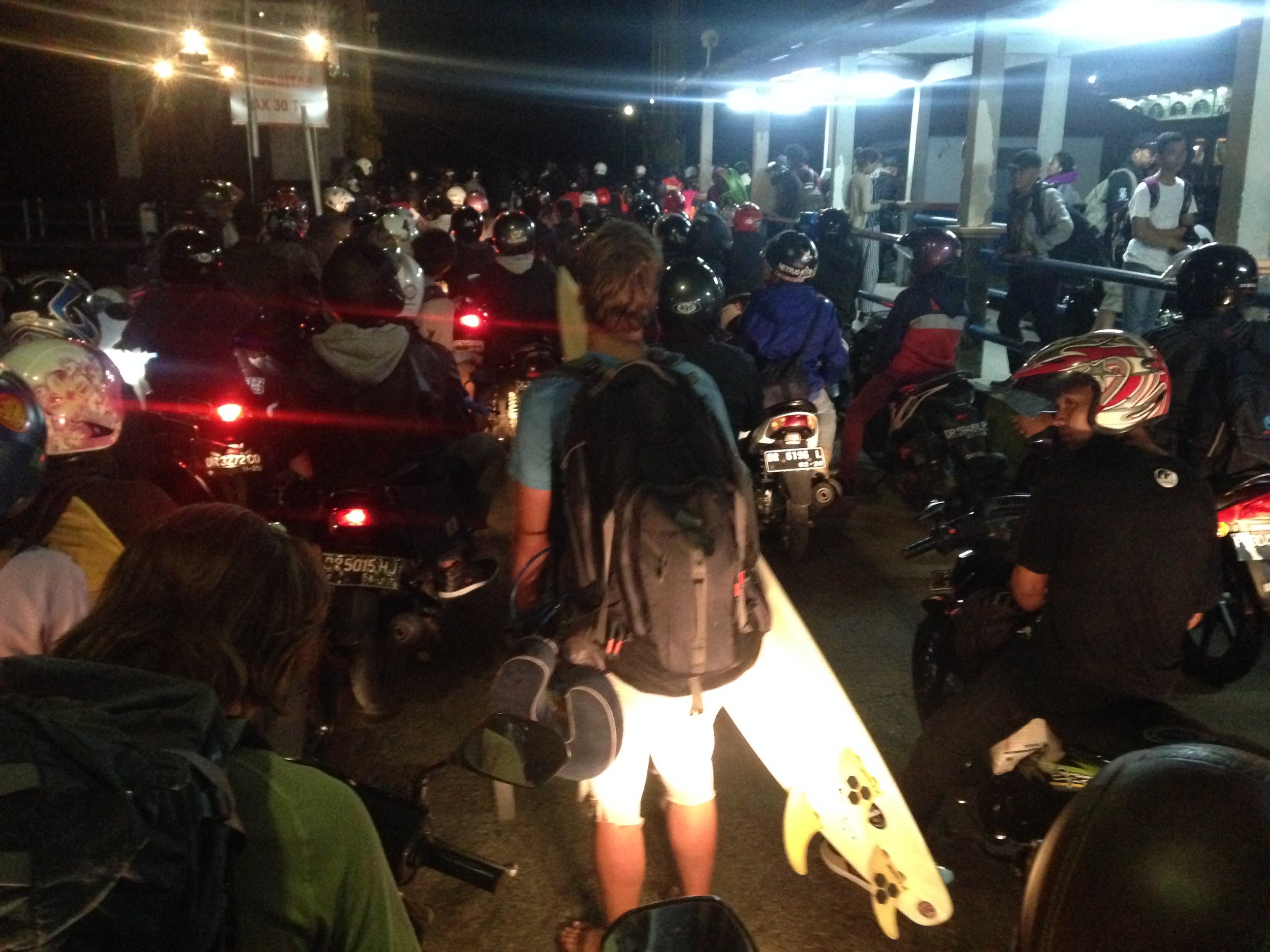 Steve moving slowly in a sea of people. Trying not to get run over. 