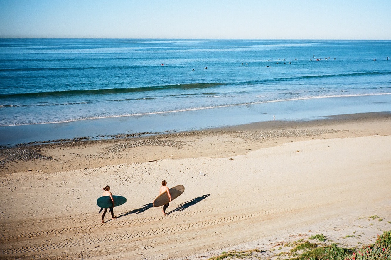 Dylan and Steve heading out on a small day. Shot by Frank Fina. 
