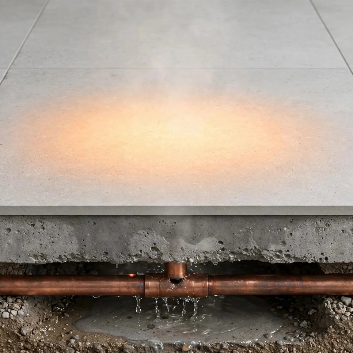 Early Slab Leak Signs: The Warm Floor That Tips You Off