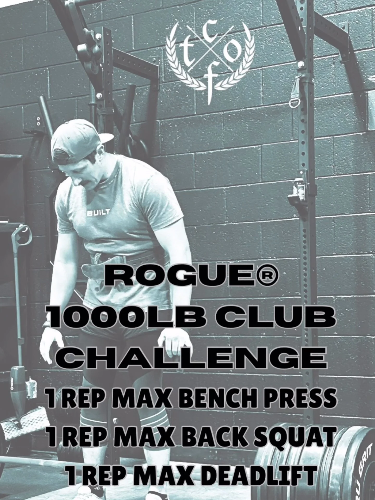 ROGUE&reg; 1000LB CLUB CHALLENGE

CFTO is hosting Saturday, February 7th.

Choose your target tier and chase your total. Athletes have 1 hour to build a max cumulative total across three lifts:

&bull; 1RM Back Squat
&bull; 1RM Bench Press
&bull; 1RM