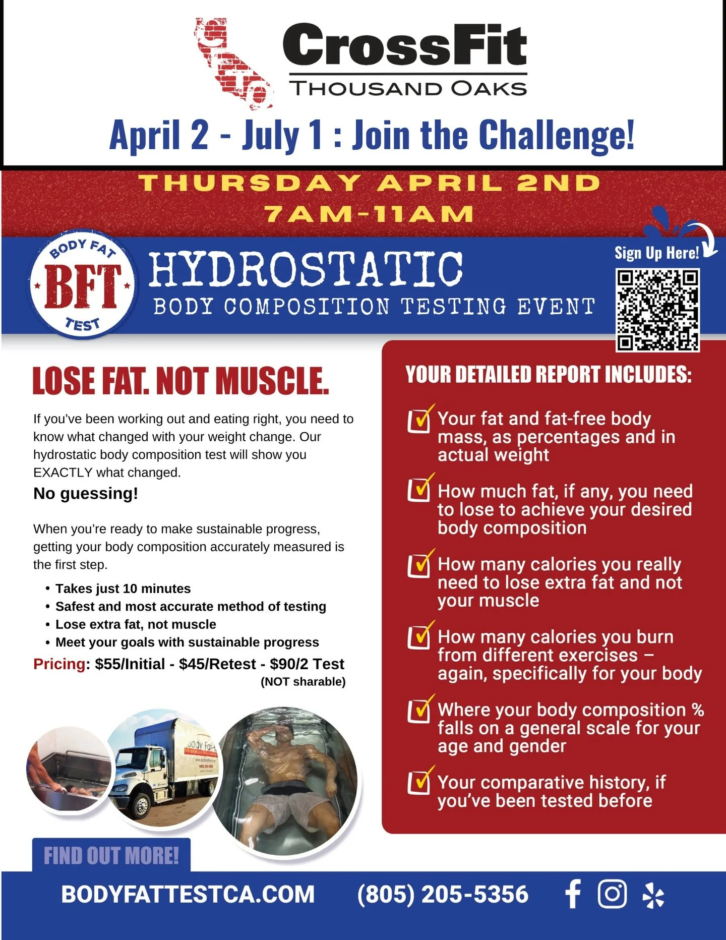 Numbers on a scale don&rsquo;t tell the whole story.
What actually changed?

Hydrostatic Body Composition Testing gives you the real answer.
 
Not guesses. Not estimates. Data.

If your goal is to lose body fat while keeping (or building) lean muscle