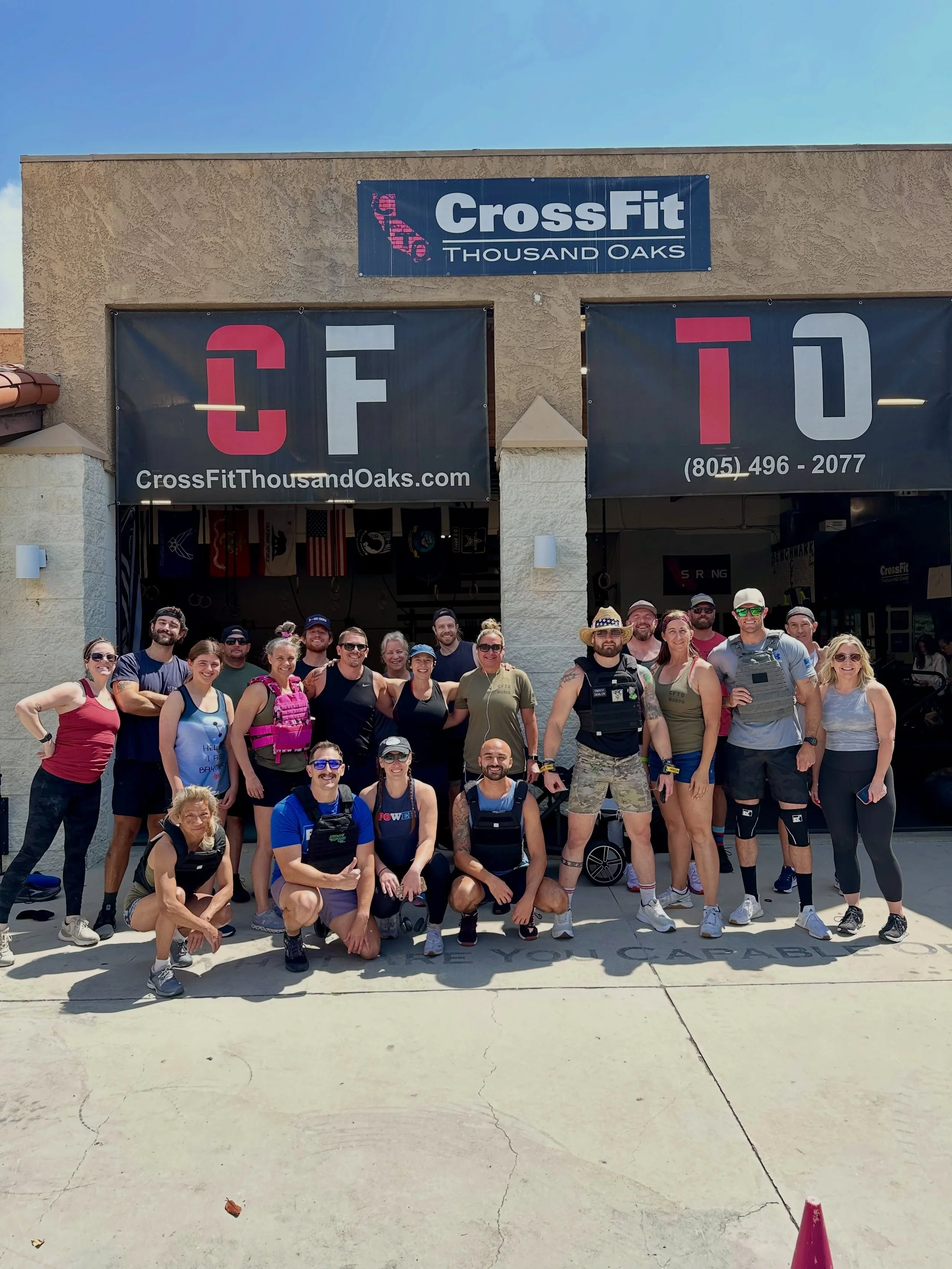 Memorial Day at CFTO 🇺🇸

Here&rsquo;s the plan for MURPH on Monday, May 25th: 

Heats:
6:00AM &bull; 7:30AM &bull; 9:00AM &bull; 10:30AM
(All other Monday classes are canceled.)

Sign-ups are already live on StreamFit. Please sign up early so we ca