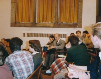 Nabokov sits down with suitcase
