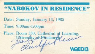 Ticket for lecture with autograph