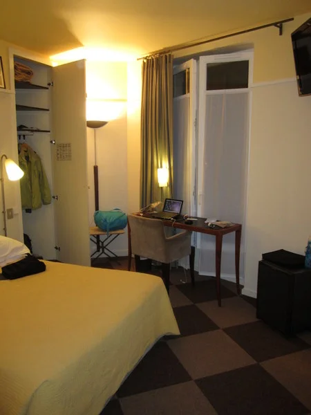 My room at the Hotel Quartier Latin, Paris.