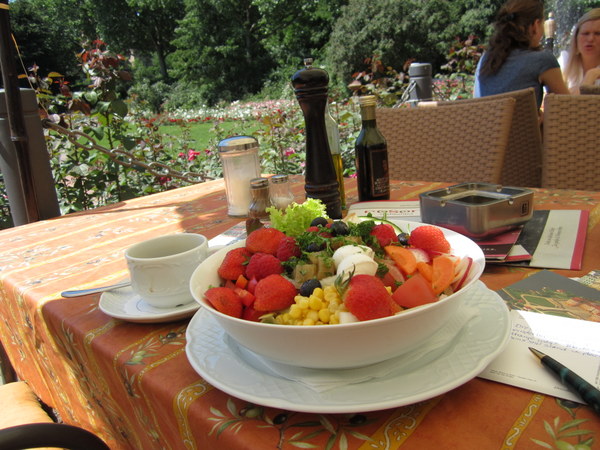 My salad at the Rose Cafe, Dresden, Germany.