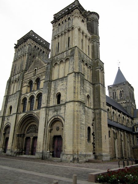Abbey aux Dames today with it's spires replaced by blocky towers.
