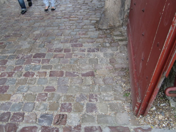 Love the colors in the stone "streets" of the fortress at Caen.