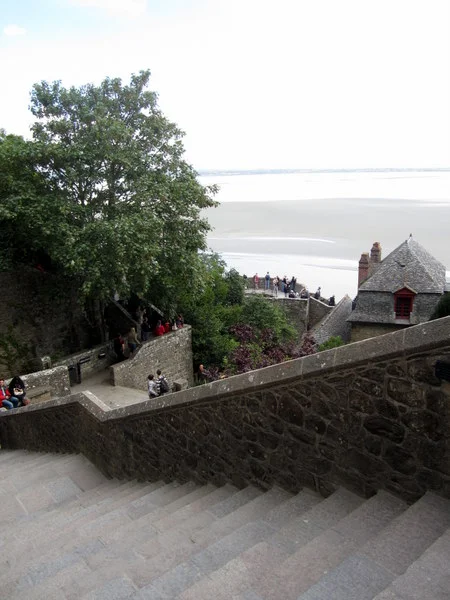 Steep stairs near the monks dormitory level where the original chapel was. This way up to the abbey!