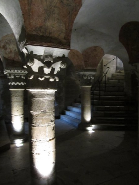 The crypt below the Bayeux Cathedral.