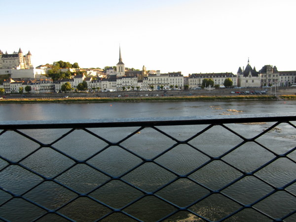 View from my balcony upon arriving mid-evening at the Hotel Mecure Bords de Loire Saumur.