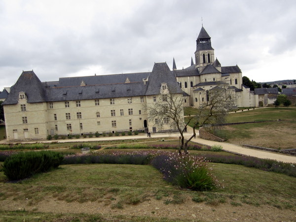A view of the Abbey at Fontevraud from the gardens west of the complex.
