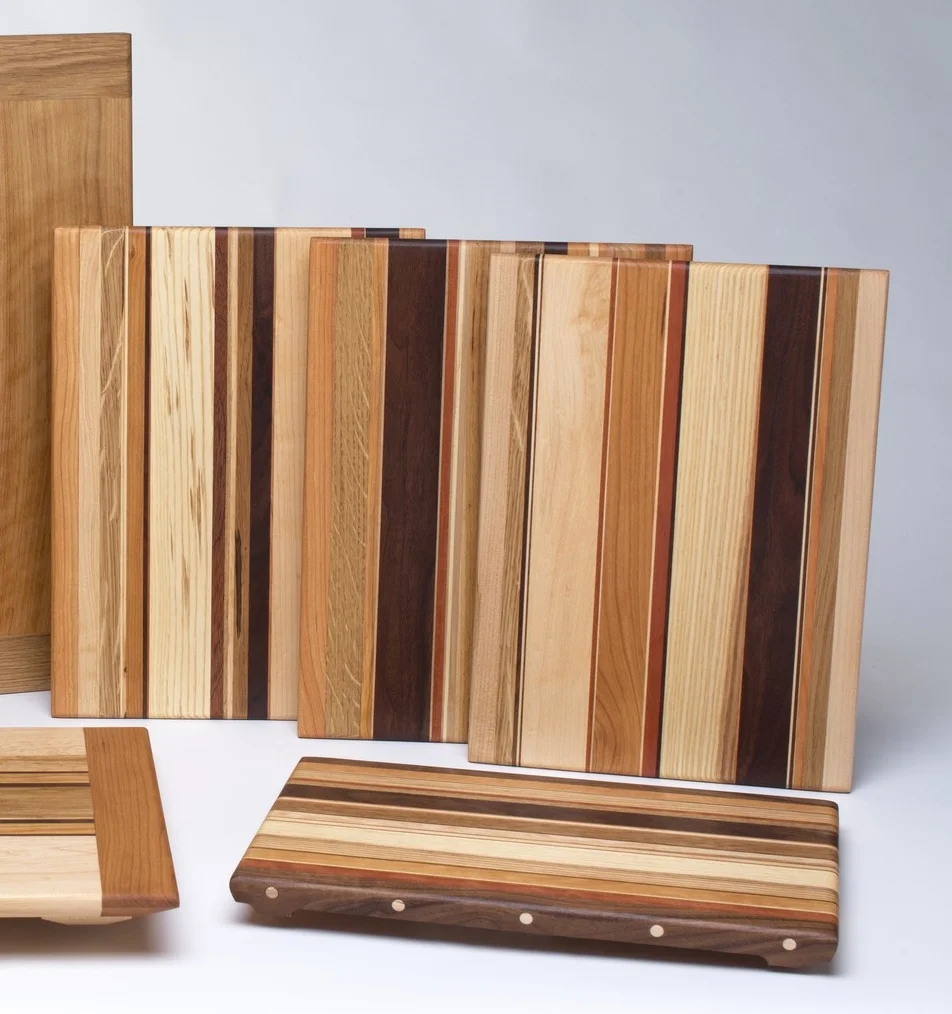 All are different and feature a wide variety of hardwoods in varying widths from as slim as 1/32 of an inch