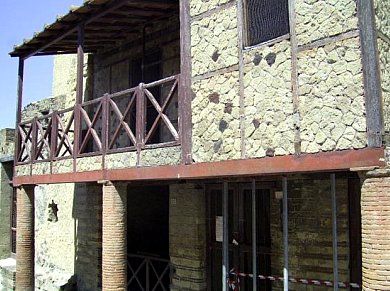 House of Opus Craticium excavated from the ruins of Vesuvius cir. 79 AD.