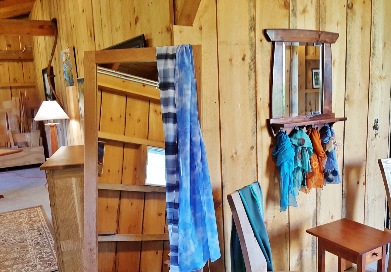 Hand painted silk scarves by Carol Sullivan