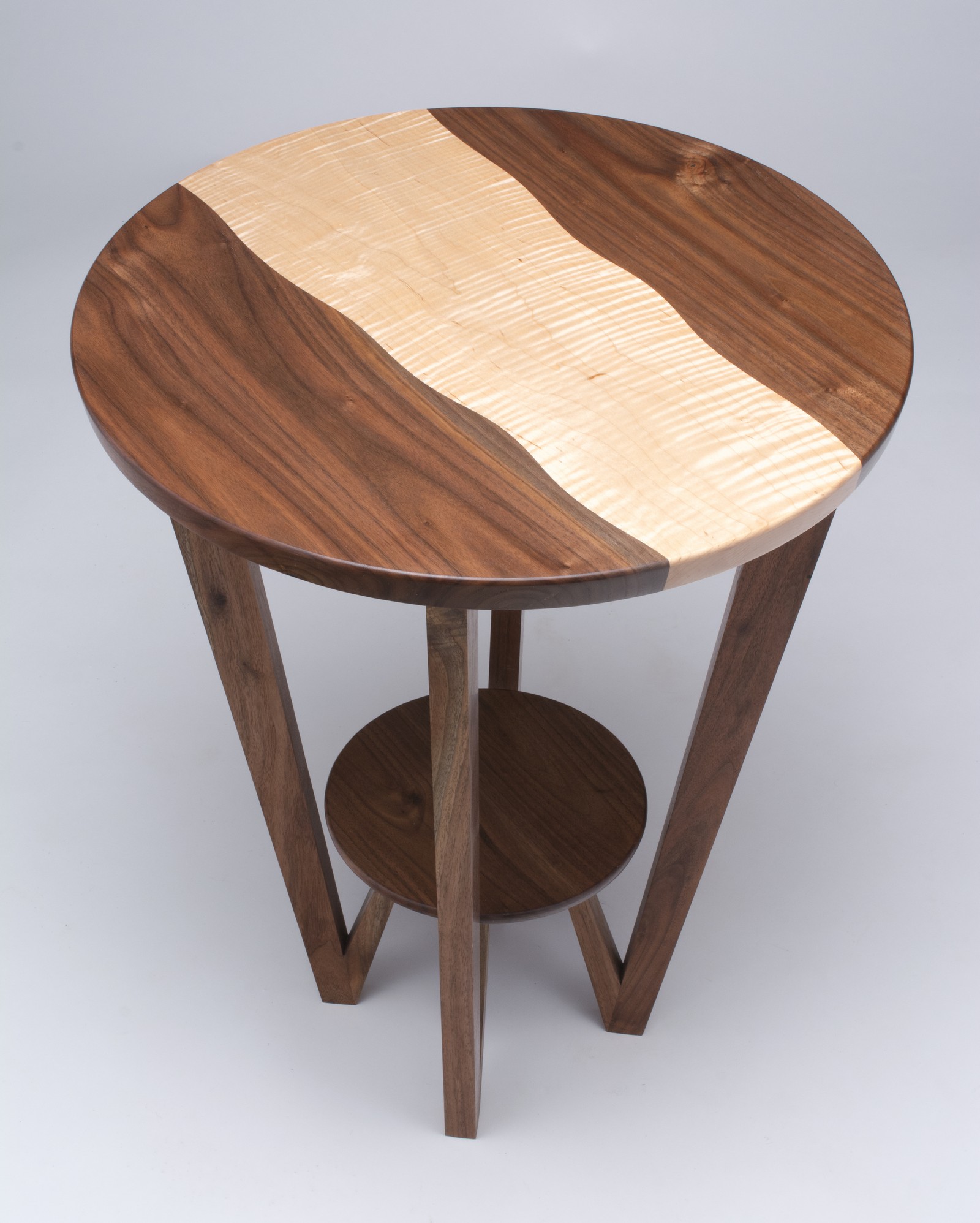 "Origami River" artisan designed occasional table