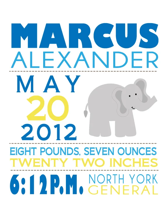 HazelBug Designs - Baby Elephant