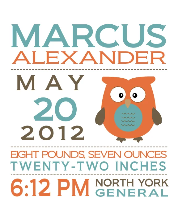 HazelBug Designs - Orange Owl