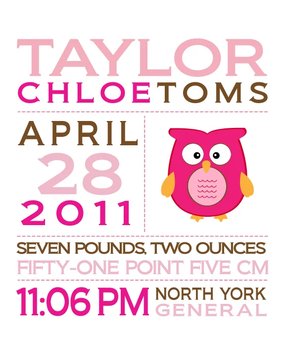 HazelBug Designs - Pink Owl