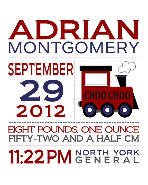 HazelBug Designs - Red Choo Choo Train